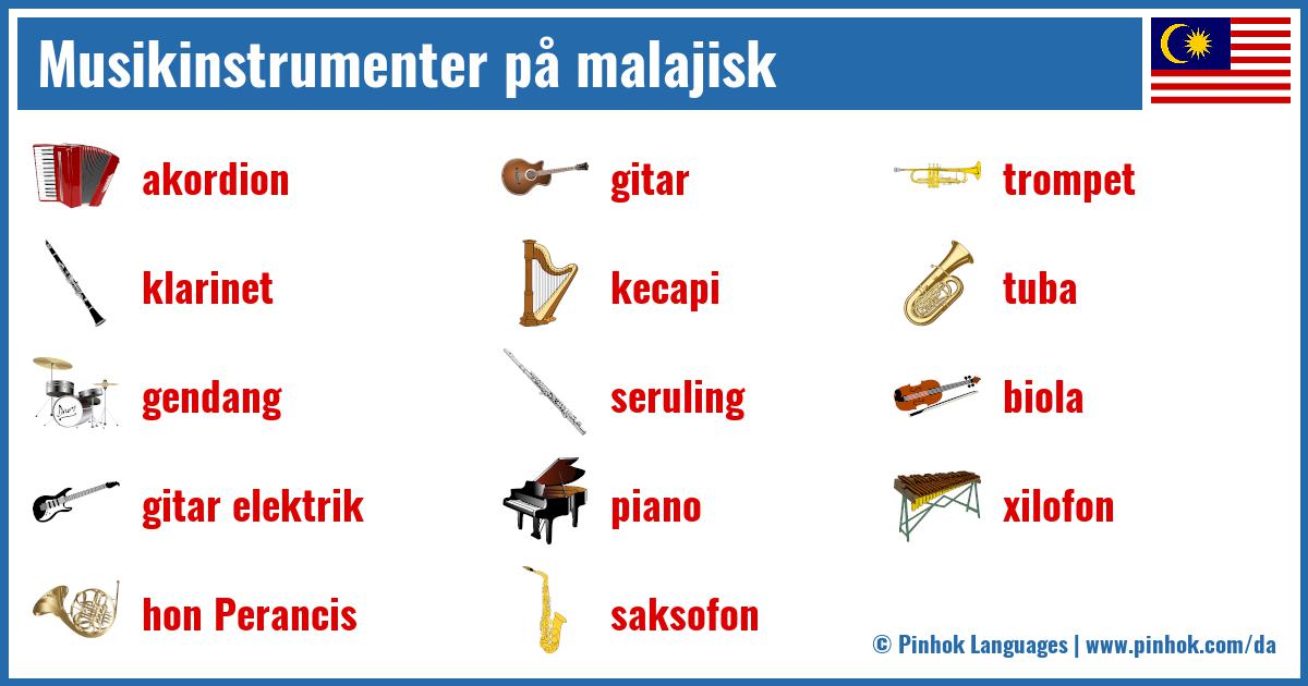 Musikinstrumenter på malajisk