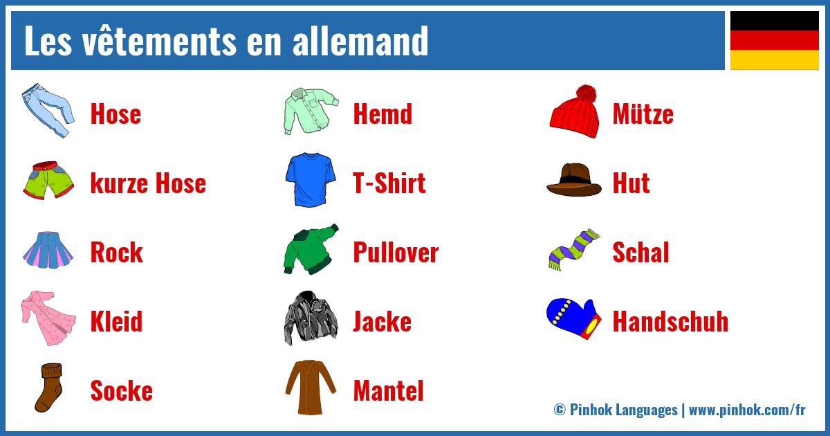 Les vêtements en allemand