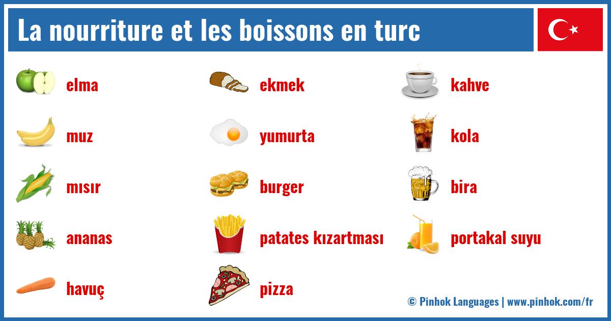 La nourriture et les boissons en turc