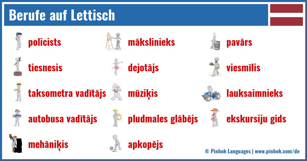 Berufe auf Lettisch