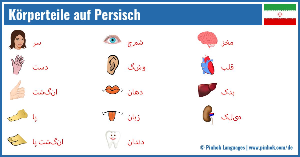 Körperteile auf Persisch