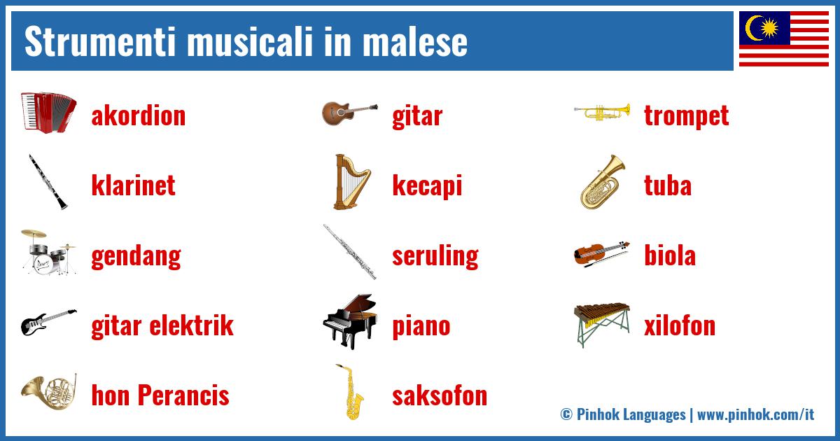 Strumenti musicali in malese