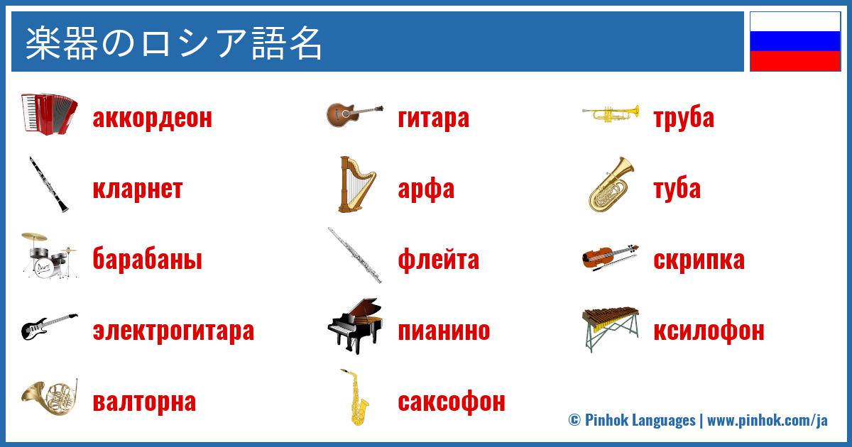 楽器のロシア語名