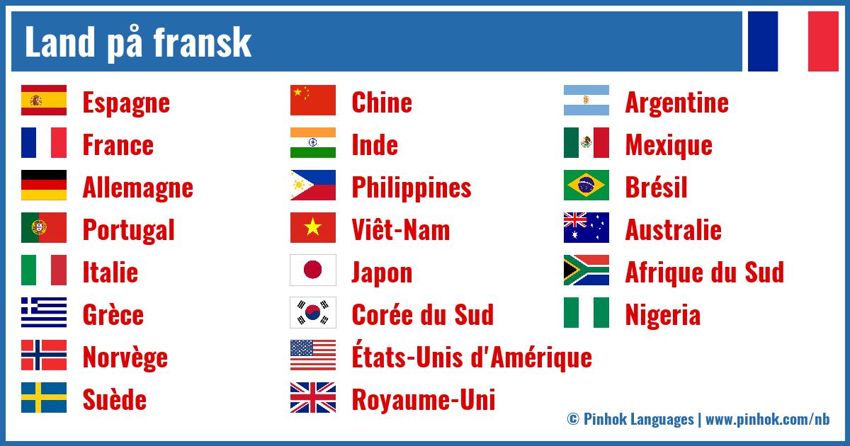 Land på fransk