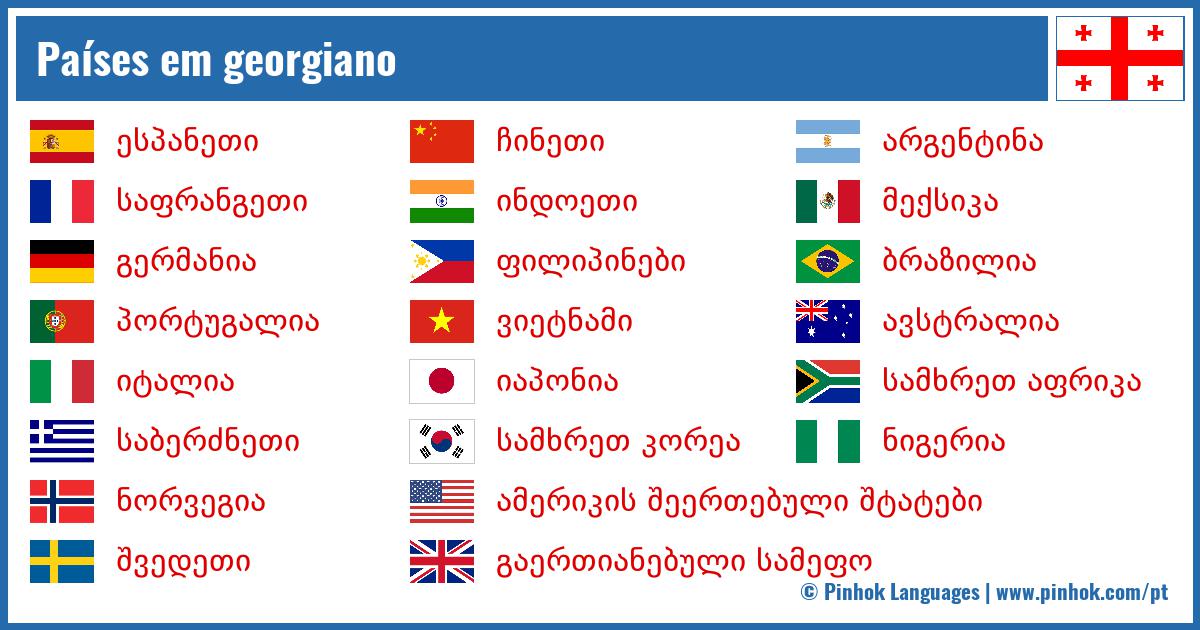 Países em georgiano