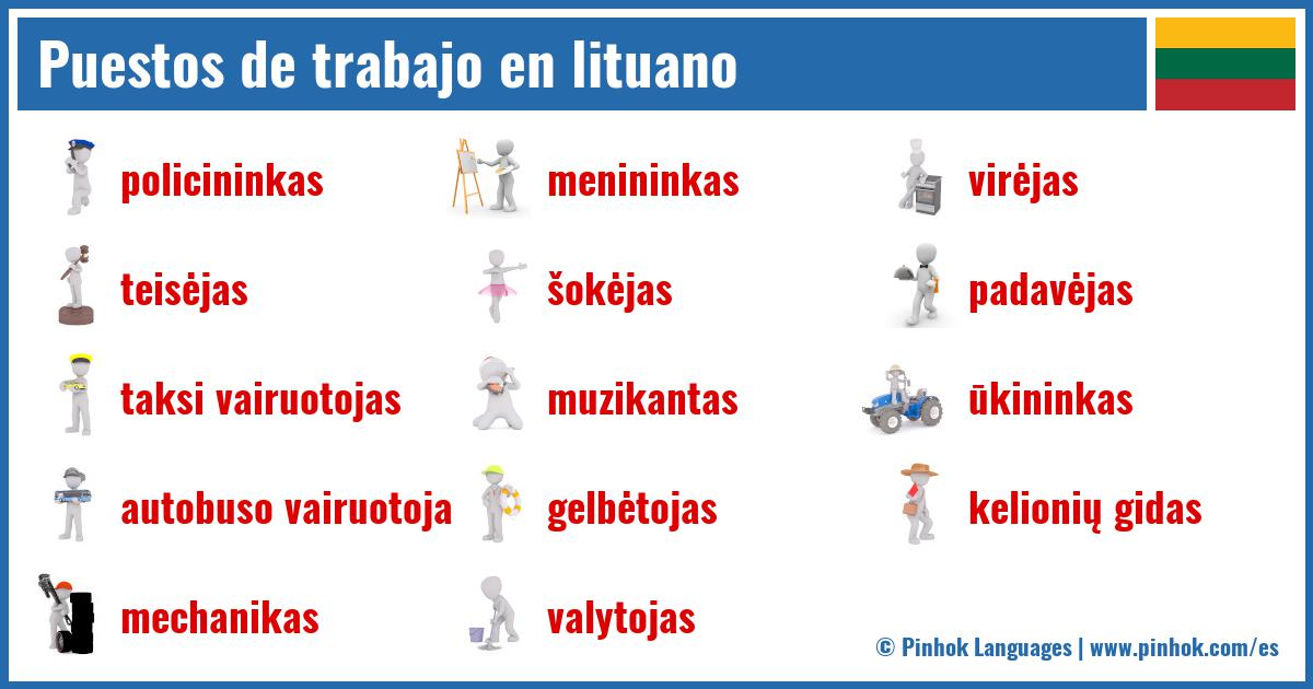 Puestos de trabajo en lituano