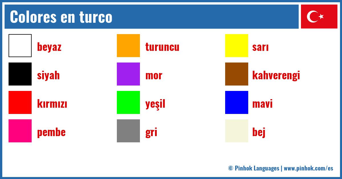 Colores en turco