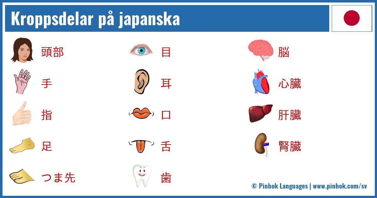 Kroppsdelar på japanska