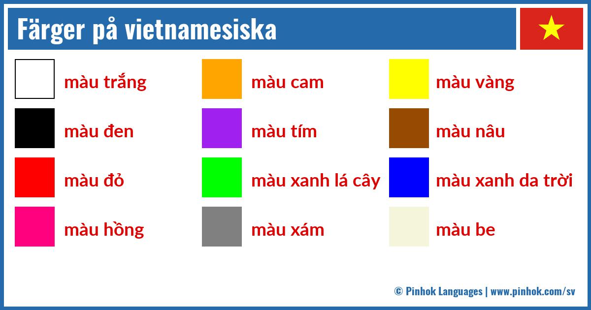 Färger på vietnamesiska